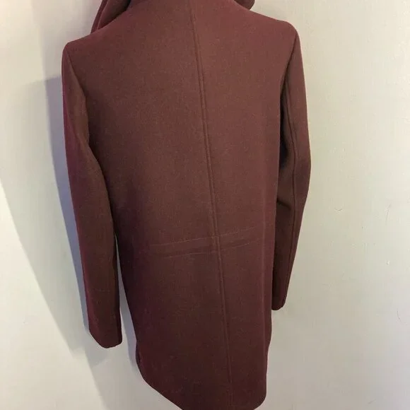 Dawn Levy Coat, Beautiful, Wool Blend with removable Faux Fur hood,  Size M - Picture 3 of 14